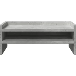 vidaXL Electrónica-Soporte de pantalla madera ingeniería gris hormigón 42x24x16 cm