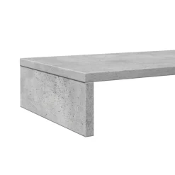 vidaXL Electrónica-Soporte de pantalla madera ingeniería gris hormigón 100x27x10cm
