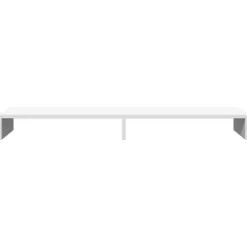 vidaXL Soporte de pantalla madera ingeniería 100x27x10 cm Blanco Clearance