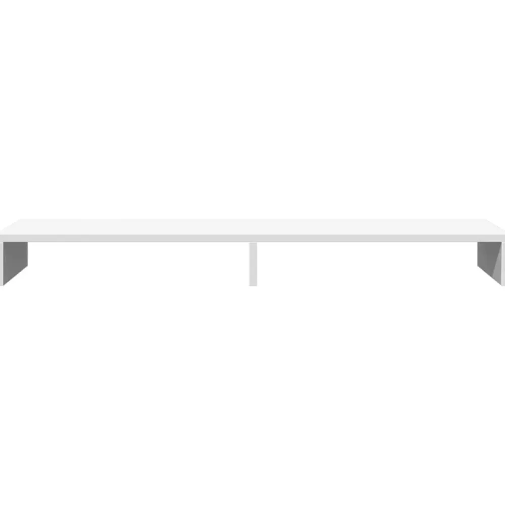 vidaXL Soporte de pantalla madera ingeniería 100x27x10 cm Blanco Clearance