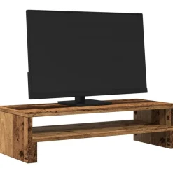 vidaXL Soporte de pantalla madera ingeniería envejecida 54x22x15 cm Madera antigua Best