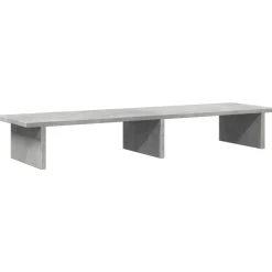 vidaXL Soporte de pantalla madera ingeniería gris hormigón 100x27x15cm Gris hormigón Discount