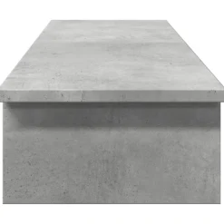 vidaXL Soporte de pantalla madera ingeniería gris hormigón 100x27x15cm Gris hormig&oacute;n Discount