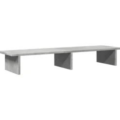 vidaXL Soporte de pantalla madera ingeniería gris hormigón 100x27x15cm Gris hormig&oacute;n Discount