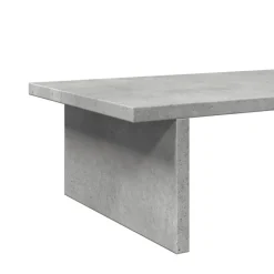 vidaXL Soporte de pantalla madera ingeniería gris hormigón 100x27x15cm Gris hormig&oacute;n Discount