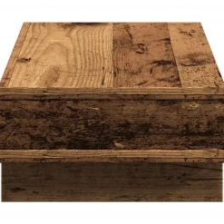 vidaXL Soporte de pantalla madera ingeniería envejecida 50x27x15 cm Madera antigua Discount