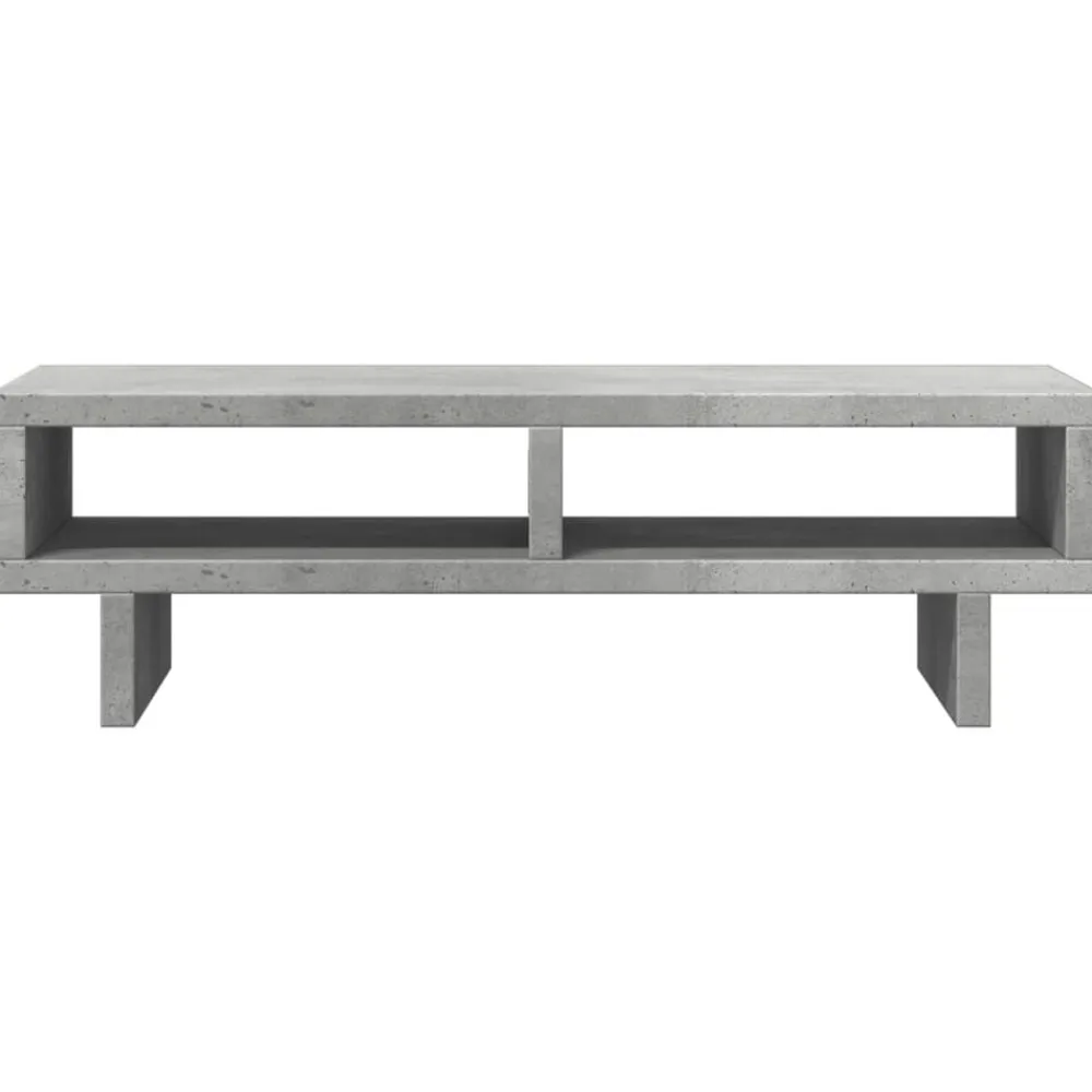 vidaXL Soporte de pantalla madera ingeniería gris hormigón 50x27x15 cm Gris hormigón Clearance