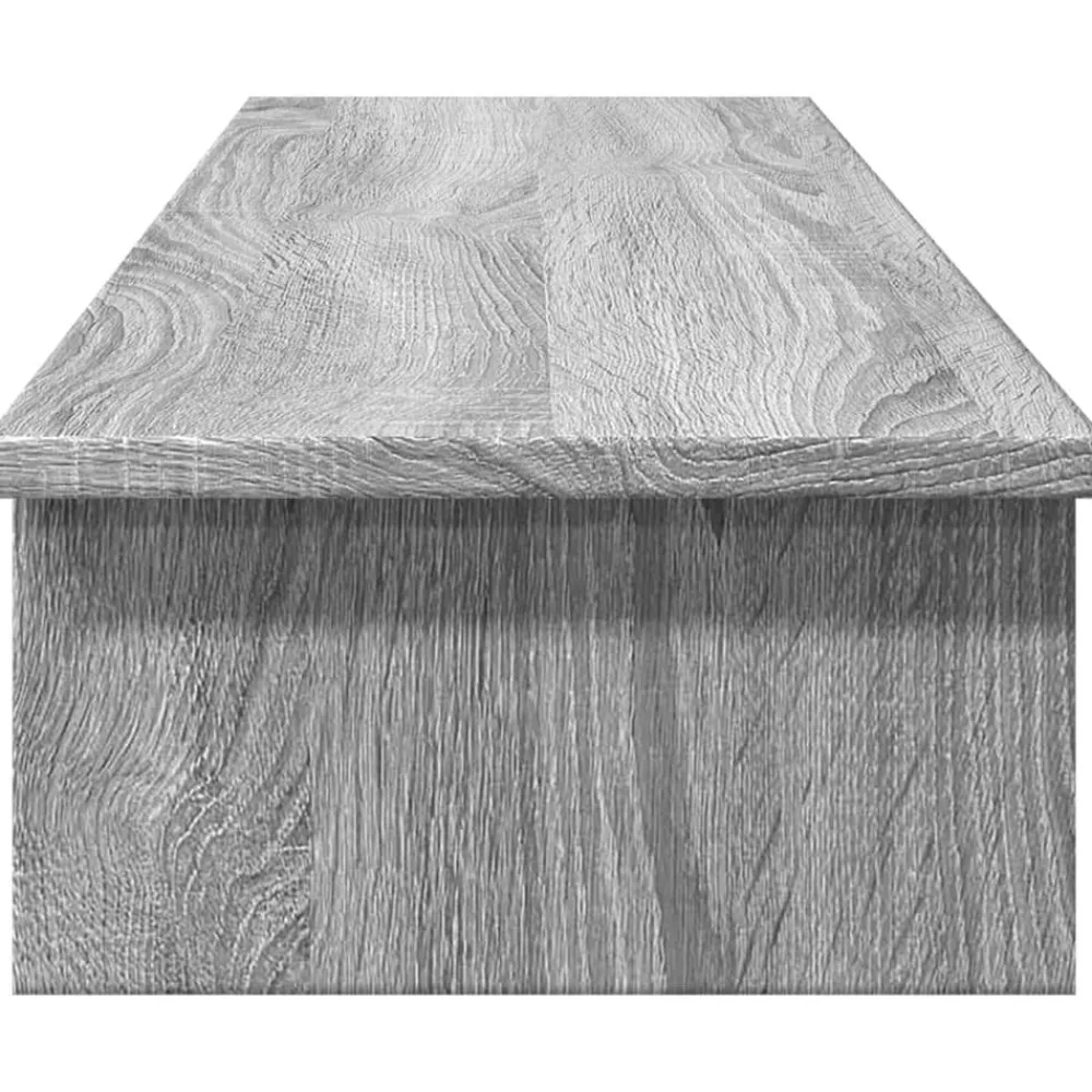 vidaXL Soporte de pantalla madera ingeniería 100x27x15 cm Gris sonoma New