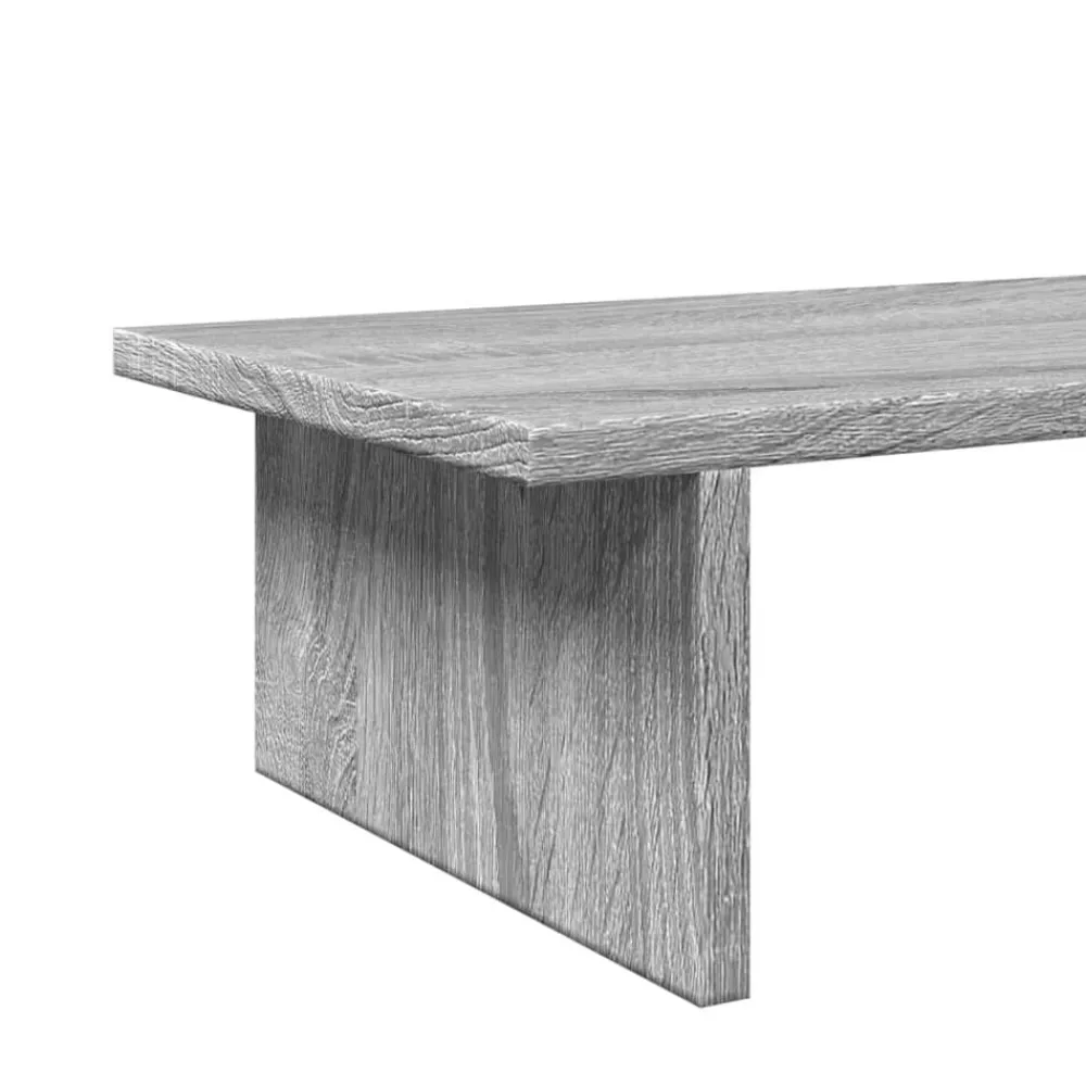 vidaXL Soporte de pantalla madera ingeniería 100x27x15 cm Gris sonoma New