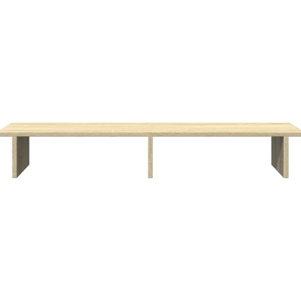 vidaXL Soporte de pantalla madera ingeniería 100x27x15 cm Roble Sonoma Clearance