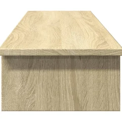 vidaXL Soporte de pantalla madera ingeniería 100x27x15 cm Roble Sonoma Clearance