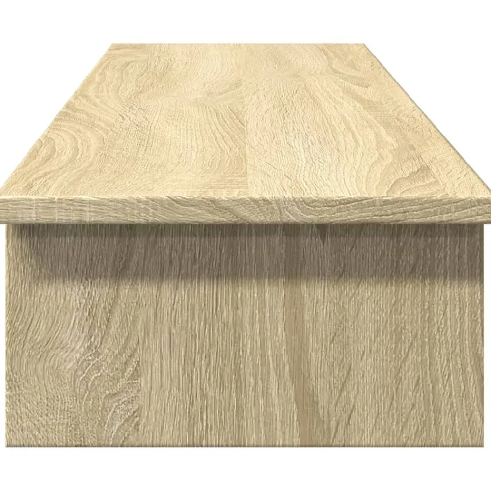 vidaXL Soporte de pantalla madera ingeniería 100x27x15 cm Roble Sonoma Clearance