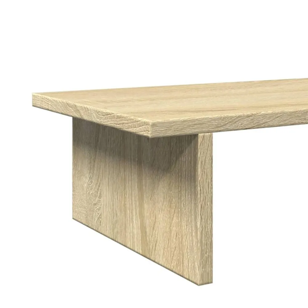 vidaXL Soporte de pantalla madera ingeniería 100x27x15 cm Roble Sonoma Clearance