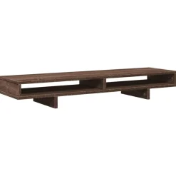 vidaXL Soporte de pantalla madera ingeniería marrón roble 100x27x15 cm Online