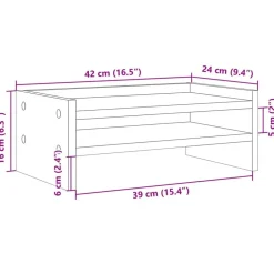 vidaXL Electrónica-Soporte de pantalla madera ingeniería 42x24x16 cm
