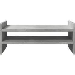 vidaXL Soporte de pantalla madera ingeniería gris hormigón 50x27x20 cm Gris hormig&oacute;n Sale