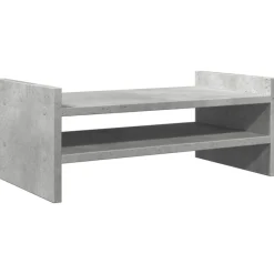 vidaXL Soporte de pantalla madera ingeniería gris hormigón 50x27x20 cm Gris hormig&oacute;n Sale