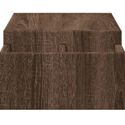 vidaXL Soporte de pantalla con almacenaje marrón roble 70x27x15 cm Marrón roble Discount