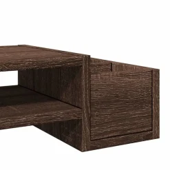 vidaXL Soporte de pantalla con almacenaje marrón roble 70x27x15 cm Marrón roble Discount
