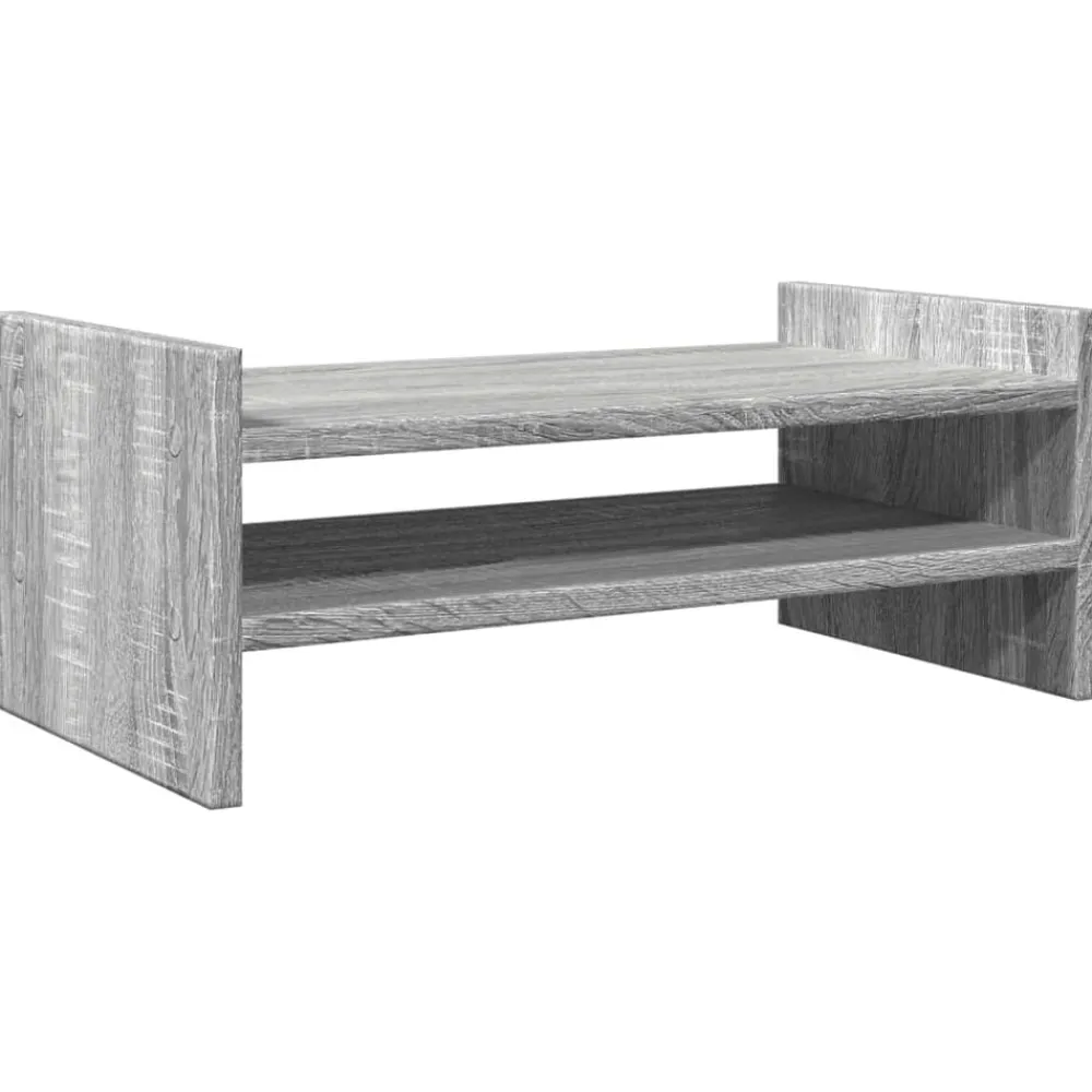 vidaXL Soporte de pantalla madera ingeniería 50x27x20 cm Gris sonoma Clearance
