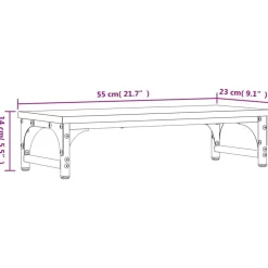 vidaXL Electrónica-Soporte de pantalla madera ingeniería 55x23x14 cm