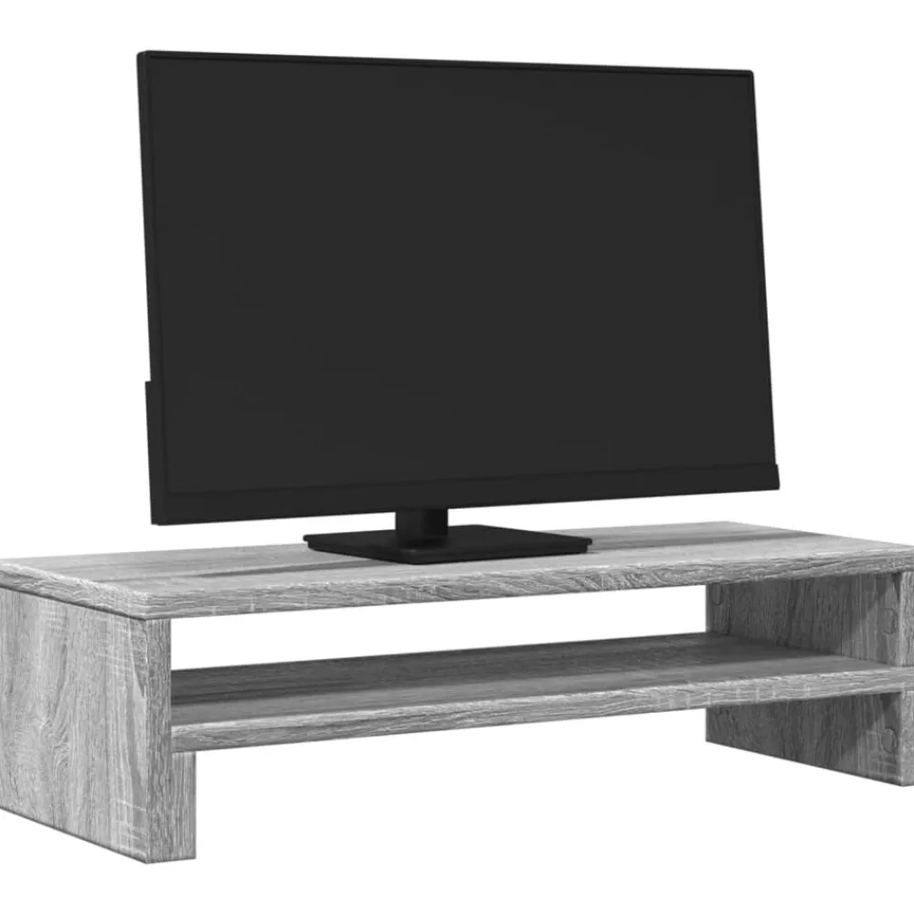 vidaXL Electrónica-Soporte de pantalla madera ingeniería 54x22x15 cm