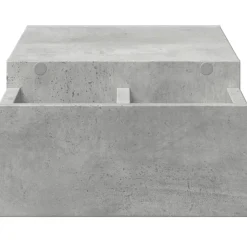 vidaXL Electrónica-Soporte de pantalla con almacenaje gris hormigón 70x27x15 cm