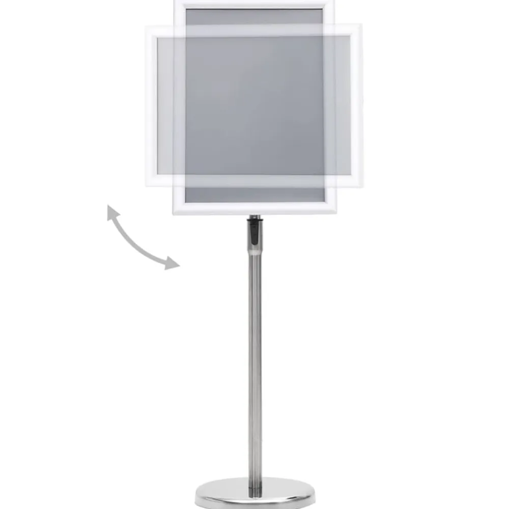 vidaXL Soporte de pie para carteles A3 aleación de aluminio Plateado Online