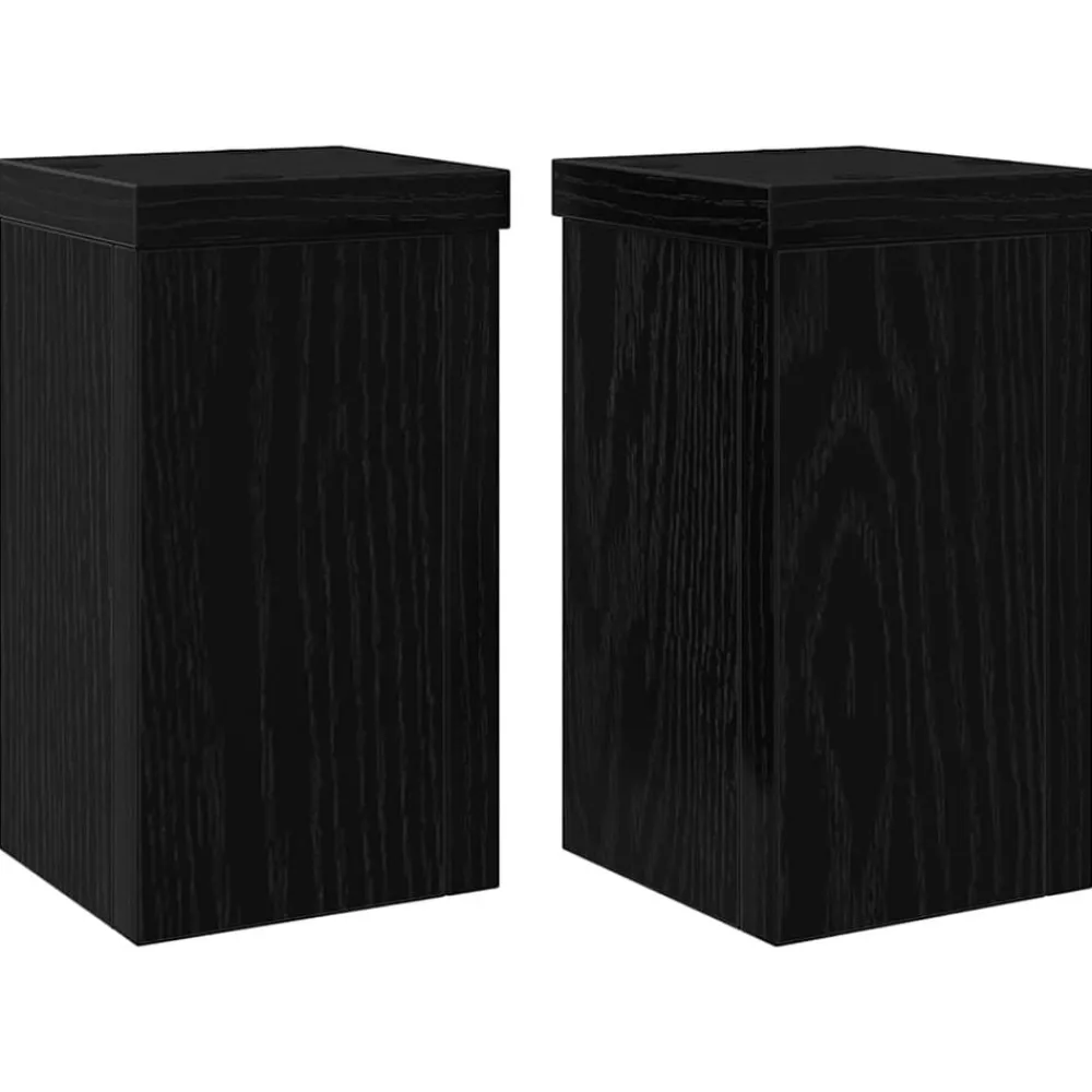 vidaXL Soporte de plantas 2 pcs 10 x 10 x 18 cm Roble negro Best