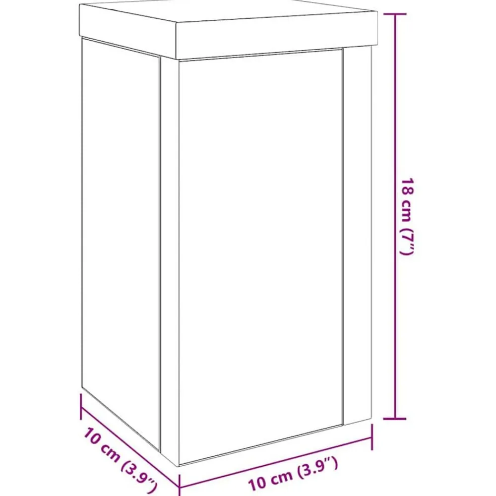 vidaXL Soporte de plantas 2 pcs 10 x 10 x 18 cm Roble negro Best