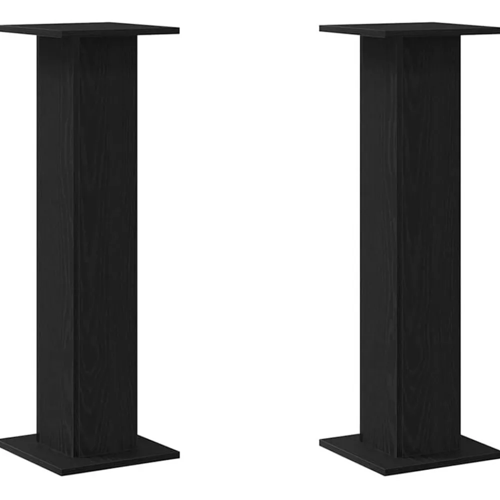 vidaXL Soporte de plantas 2 pcs 30 x 30 x 95 cm Roble negro Hot