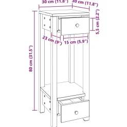 vidaXL Soporte de plantas Marrón 30 x 30 x 80 cm Madera de Caoba Outlet