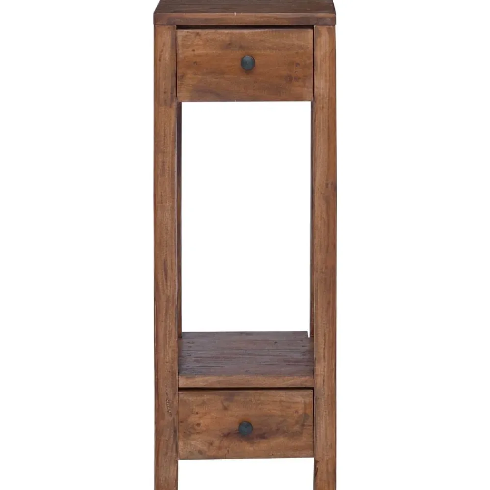 vidaXL Soporte de plantas Marrón 30 x 30 x 80 cm Madera de Caoba Outlet