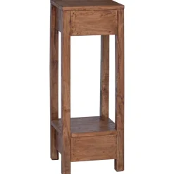 vidaXL Soporte de plantas Marrón 30 x 30 x 80 cm Madera de Caoba Outlet