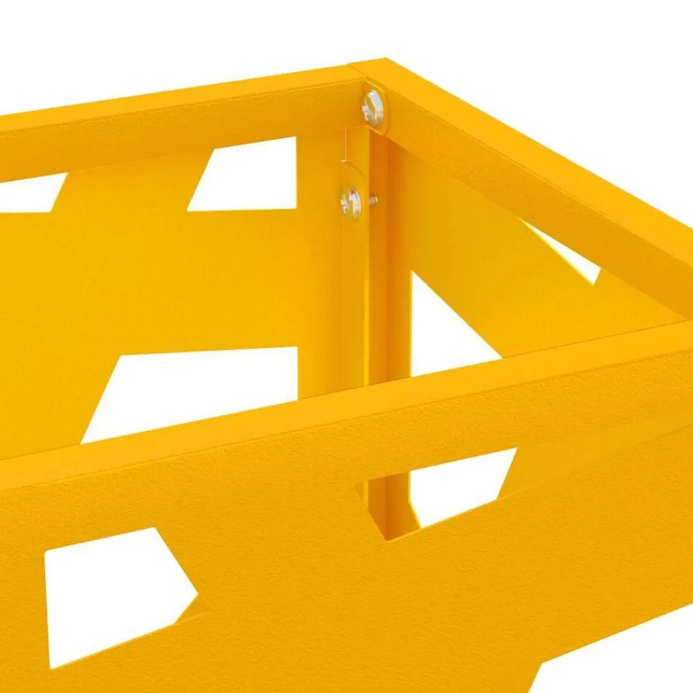 vidaXL Soporte de Sombrilla Mostaza 15,5 x 15,5 x 49 cm Metal Amarillo mostaza Sale