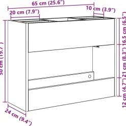 vidaXL Productos Del Hogar-Soporte de Sombrilla 65 x 24 x 50 cm