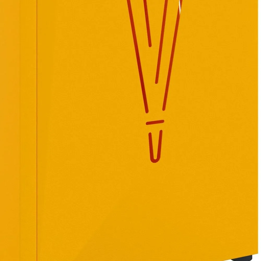 vidaXL Soporte de Sombrilla Mostaza 15,5 x 15,5 x 49 cm Metal Amarillo mostaza Sale