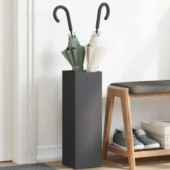 vidaXL Soporte de Sombrilla 15,5 x 15,5 x 49 cm Metal Negro Best