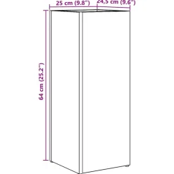 vidaXL Soporte de Sombrilla 25 x 24,5 x 64 cm Gris sonoma Hot