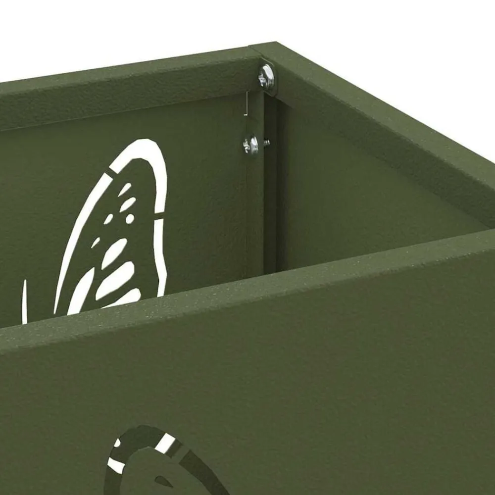vidaXL Soporte de Sombrilla Oliva 15,5 x 15,5 x 49 cm Metal Verde oliva New