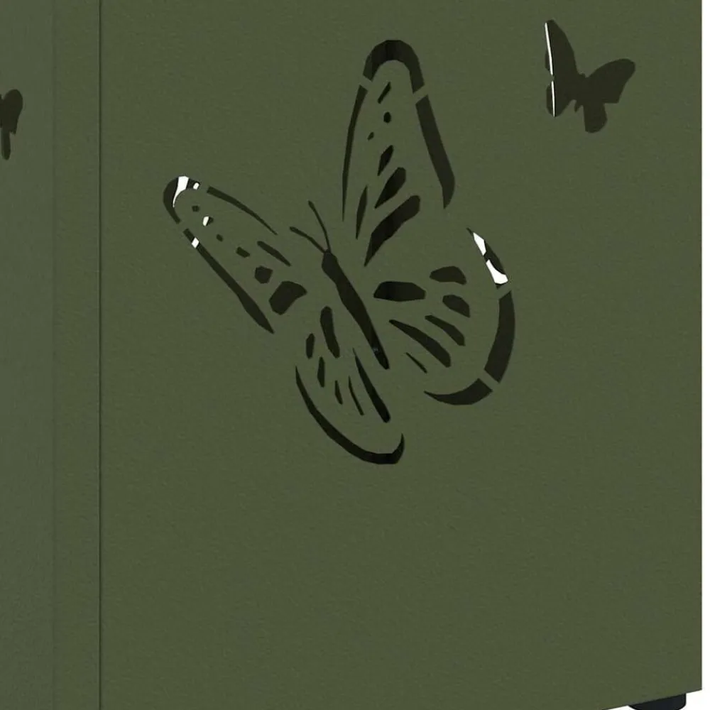 vidaXL Soporte de Sombrilla Oliva 15,5 x 15,5 x 49 cm Metal Verde oliva New