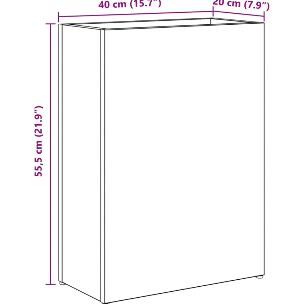 vidaXL Productos Del Hogar-Soporte de Sombrilla Gris Concreto 40 x 20 x 55,5 cm