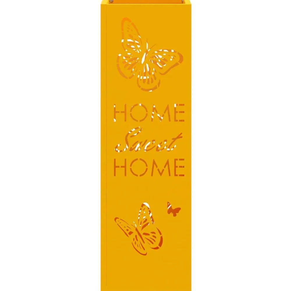 vidaXL Soporte de Sombrilla Mostaza 15,5 x 15,5 x 49 cm Metal Amarillo mostaza Sale