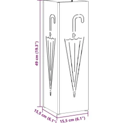 vidaXL Productos Del Hogar-Soporte de Sombrilla 15,5 x 15,5 x 49 cm Metal