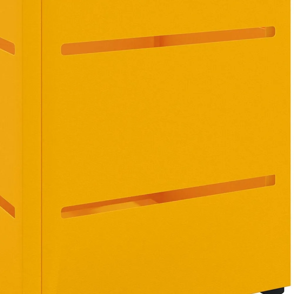 vidaXL Soporte de Sombrilla Mostaza 15,5 x 15,5 x 49 cm Metal Amarillo mostaza
