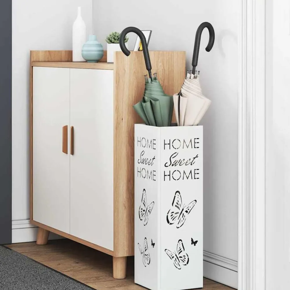 vidaXL Soporte de Sombrilla 15,5 x 15,5 x 49 cm Metal White Best