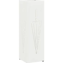 vidaXL Soporte de Sombrilla 15,5 x 15,5 x 49 cm Metal White Discount