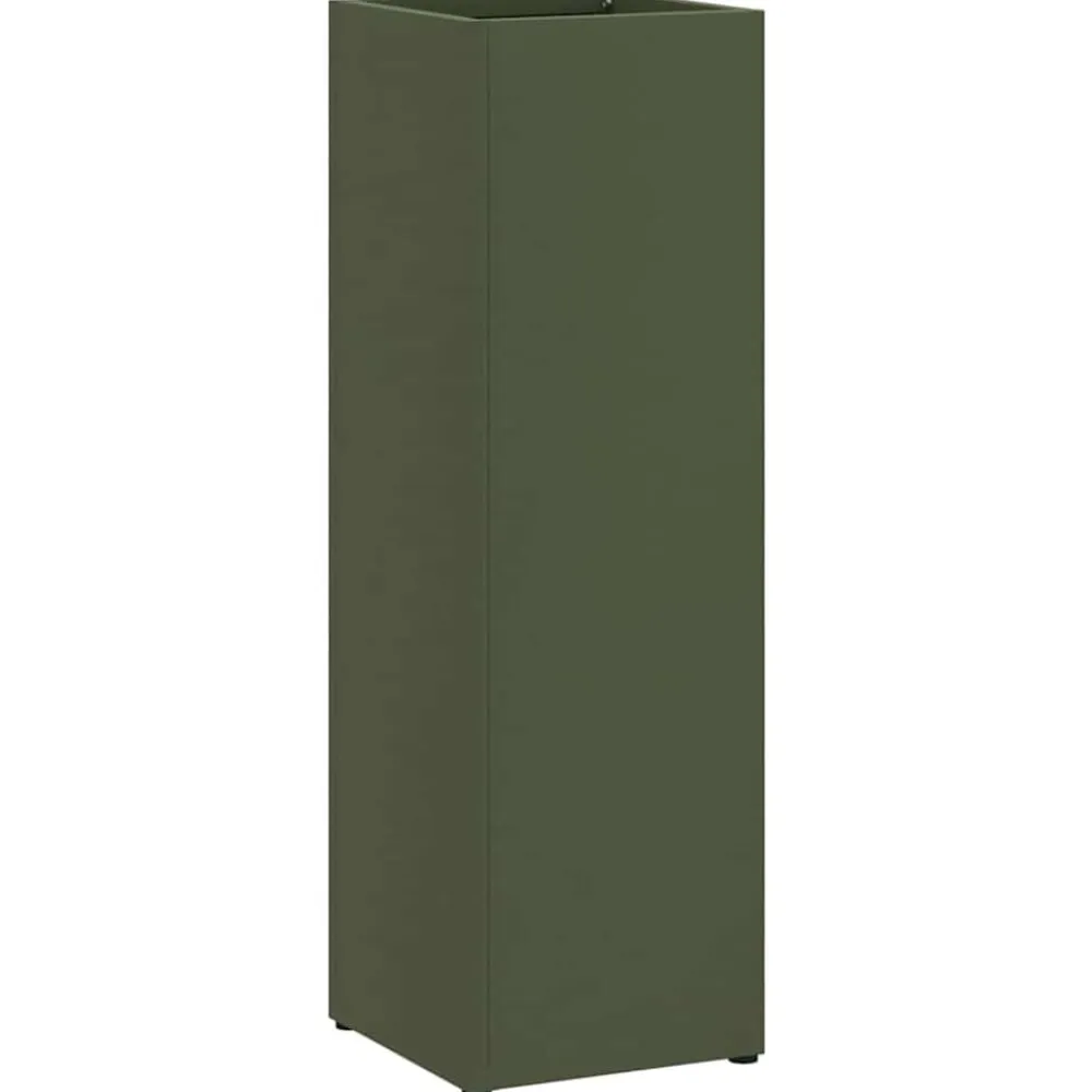 vidaXL Productos Del Hogar-Soporte de Sombrilla Oliva 15,5 x 15,5 x 49 cm Metal