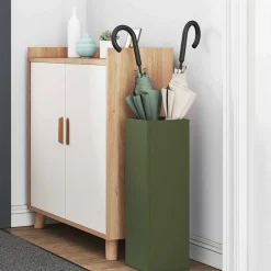 vidaXL Productos Del Hogar-Soporte de Sombrilla Oliva 15,5 x 15,5 x 49 cm Metal