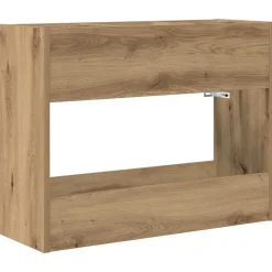 vidaXL Productos Del Hogar-Soporte de Sombrilla Roble artesanal 65 x 24 x 50 cm